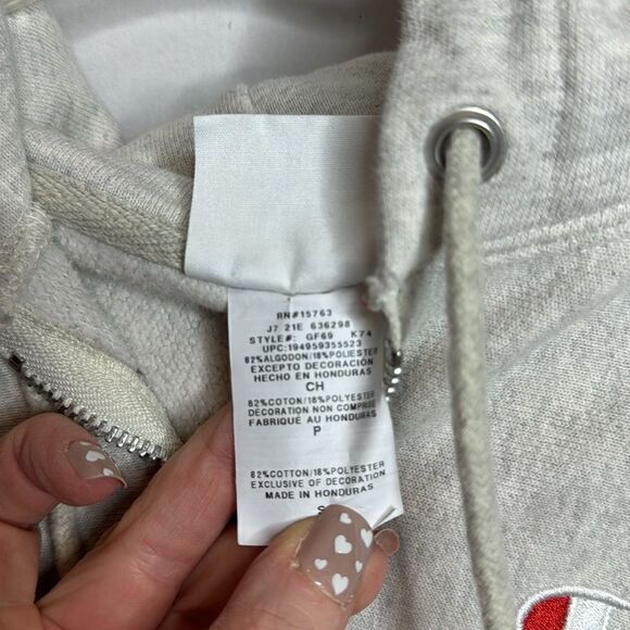 Champion Full Zip Grey Hoodie Sweatshirt. Size Small. - Picture 6 of 8